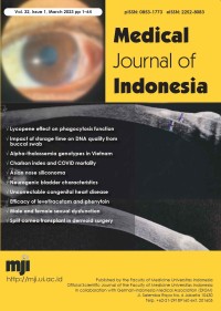 Image of Medical Journal of Indonesia Volume 32 Issue 1