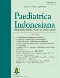 Image of Paediatrica Indonesiana (The Indonesian Journal of Pediatrics and Perinatal Medicine) Volume 63 Issue 2
