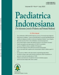 Image of Paediatrica Indonesiana (The Indonesian Journal of Pediatrics and Perinatal Medicine) Volume 63 Issue 4