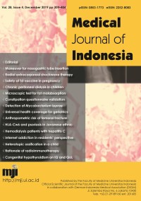 Image of Medical Journal of Indonesia Volume 28 Issue 4
