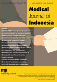 Image of Medical Journal of Indonesia Volume 29 Issue 4