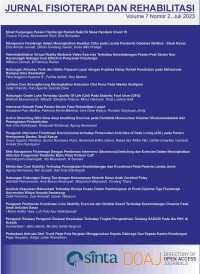 Image of Jurnal Fisioterapi dan Rehabilitasi Volume 7 Issue 2