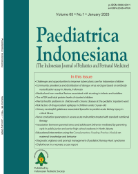 Image of Paediatrica Indonesiana (The Indonesian Journal of Pediatrics and Perinatal Medicine) Volume 65 Issue 1