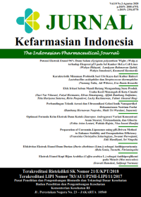 Image of Jurnal Kefarmasian Indonesia (The Indonesian Pharmaceutical Journal) Volume 10 Issue 2