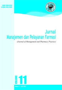 Image of Jurnal Manajemen dan Pelayanan Farmasi Volume 11 Nomor 3