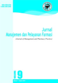 Image of Jurnal Manajemen dan Pelayanan Farmasi Volume 4 Nomor 1