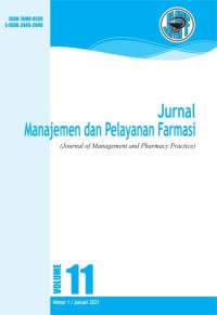 Image of Jurnal Manajemen dan Pelayanan Farmasi Volume 11 Nomor 1