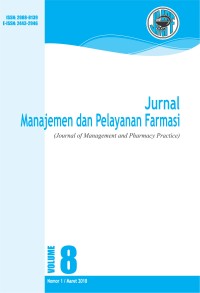 Image of Jurnal Manajemen dan Pelayanan Farmasi Volume 8 Nomor 1