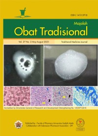 Image of Majalah Obat Tradisional Volume (Traditional Medicine Journal) 27 Issue 2