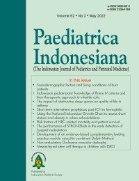 Image of Paediatrica Indonesiana (The Indonesian Journal of Pediatrics and Perinatal Medicine) Volume 62 Issue 3