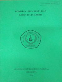 Image of Pedoman Umum Penulisan Karya Tulis Ilmiah